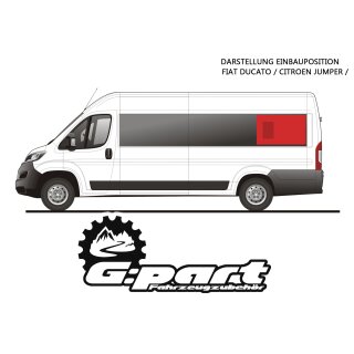 Fiat Ducato / Citroen Jumper / Peugeot Boxer Schiebefenster ab Bj.07, Fahrerseite hinten, getönt