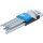 Winkelschlüssel-Satz | T-Profil (für Torx) mit Kugelkopf | T10 - T50 | 9-tlg.