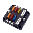 Offgridtec 6 compartment fuse holder for car flat fuse...