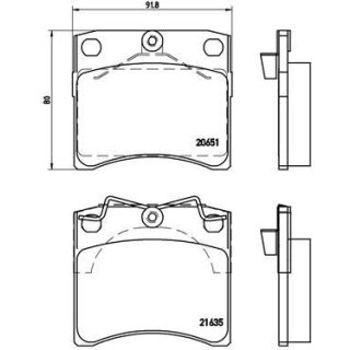 brembo Bremsbelagsatz, Scheibenbremse