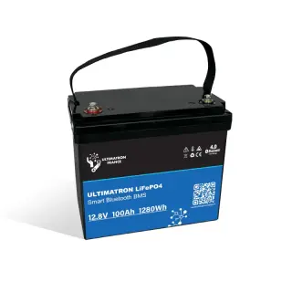 Ultimatron Lithium-Batterie 12,8 V 100 Ah PRO 1280 Wh LiFePO4 Smart BMS mit Bluetooth