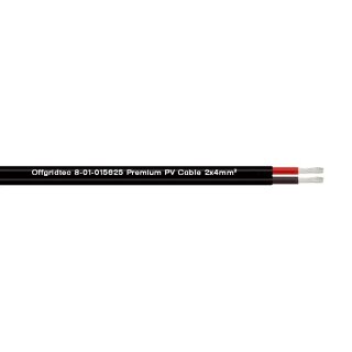 Offgridtec Solarkabel 2x4mm² PV1-F 4mm² Zweiadriges Solarkabel Schwarz