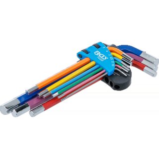 Winkelschlüssel-Satz | Multicolour | Innensechskant 1,5 - 10 mm | 9-tlg.