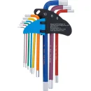 Winkelschlüssel-Satz | Multicolour | Innensechskant 1,5 - 10 mm | 9-tlg.