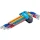 Winkelschlüssel-Satz | Multicolour | Innensechskant, Innensechskant mit Kugelkopf 1,5 - 10 mm | 9-tlg.