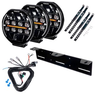 Zusatzleuchte Purelux Heat 7200 – Rund / 18 cm / 135 W / Ref. 25, 3 Stück – Komplettset