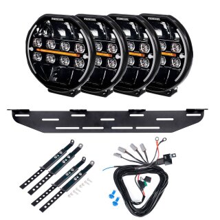 Zusatzleuchte Purelux Heat 7200 – Rund / 18 cm / 135 W / Ref. 25, 4 Stück – Komplettset