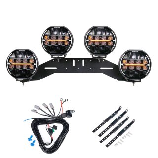 Zusatzscheinwerfer PURELUX Heat 7200 – Rund / 18 cm / 135 W / Ref. 25, 4 Stück – Komplettset (WRC)