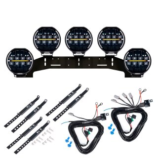 Zusatzscheinwerfer Purelux Heat 7200 – rund / 18 cm / 135 W / Ref. 25, 5 Stück – Komplettset (WRC)