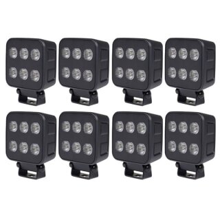 Arbeitsleuchte Purelux Black Raven 44 – 9 cm / 60 W / breit, 8 Stück