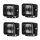 Arbeitsleuchte Purelux Terrain Black Square Flood – 7 cm / 20 W / breit, 4 Stück