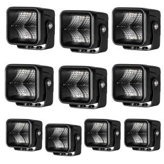 Arbeitsleuchte Purelux Terrain Black Square Flood – 7 cm / 20 W / breit, 10 Stück
