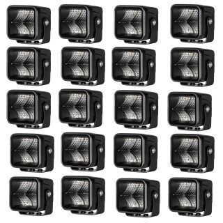 Arbeitsleuchte Purelux Terrain Black Square Flood – 7 cm / 20 W / breit, 20 Stück