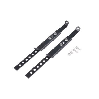 Verstellbares Halterungspaar für Zusatzleuchte PURELUX Stabilizer – flach / schwarz / Edelstahl,