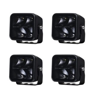 Arbeitsleuchte Purelux Black Square 40 Spot – 8 cm / 40 W / Spot, 4 Stück