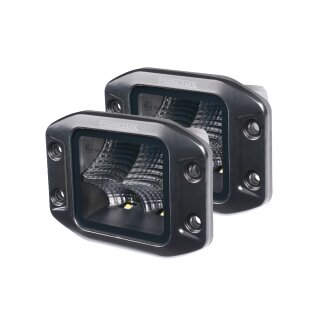 Arbeitsleuchte Purelux Black Flush-Mount Square – 12 cm / 40 W / Flutlicht, 2 Stück