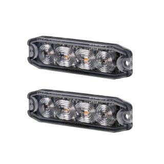 Warnleuchte Purelux Strobe Ultra Slim – 12/24 V / 8 W / 96 mm, 2 Stück