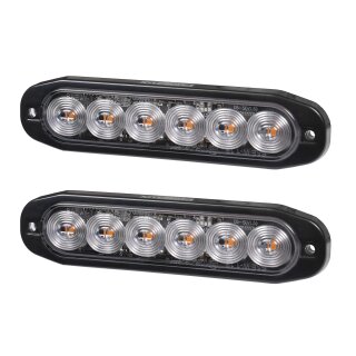 Warnleuchte Purelux Strobe Ultra Slim – 12/24 V / 12 W / 118 mm, 2 Stück